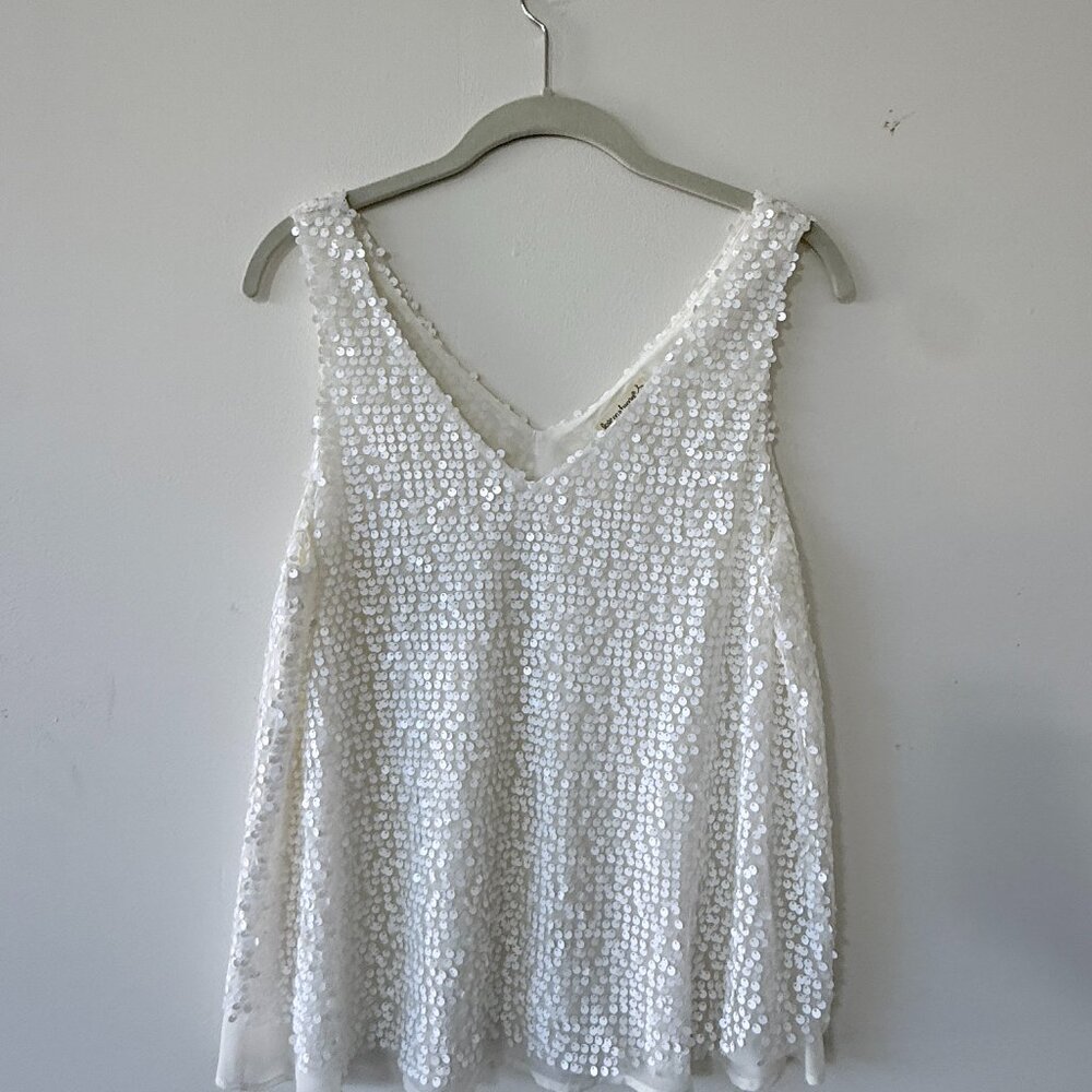 White sequins tank